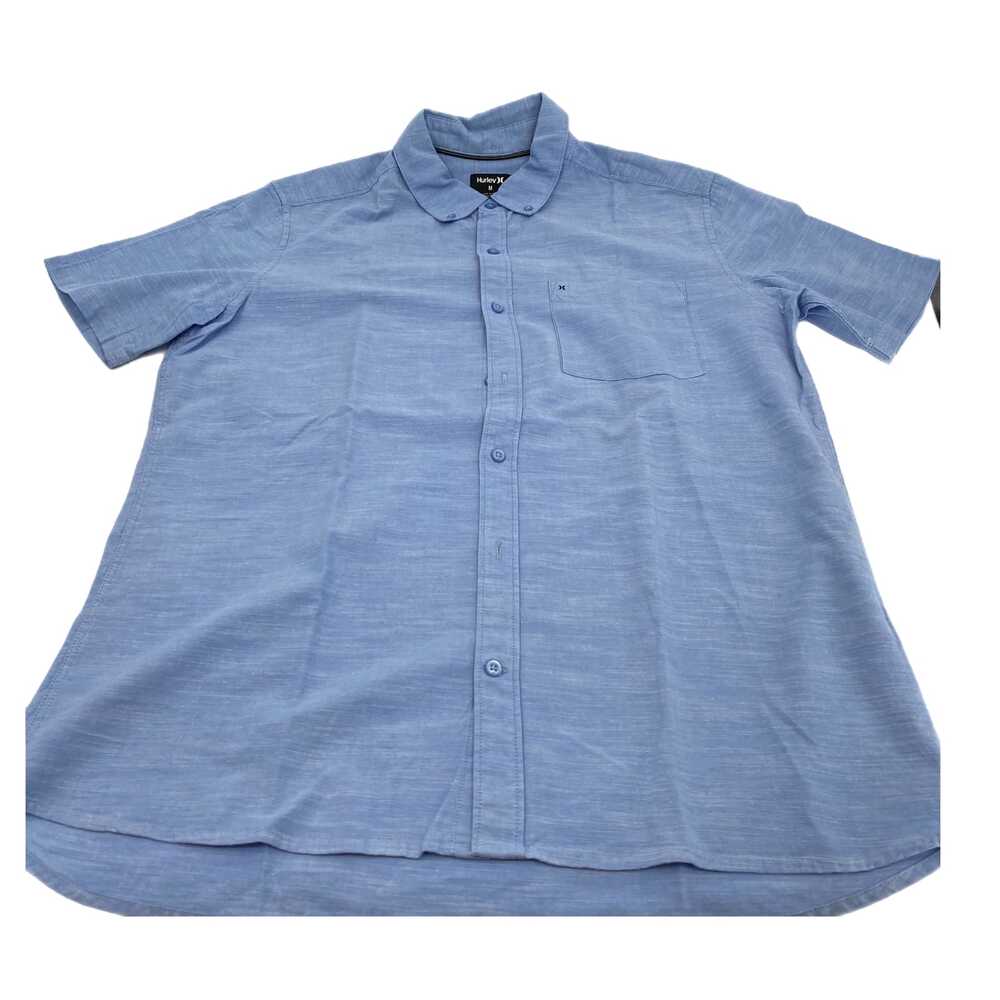 Hurley Blue Short Sleeve Button-Up Shirt | Mens M